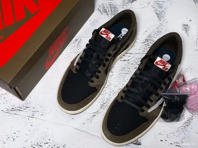 Cheap SP x Dark Air Scott CQ4277-001 Travis 1 Low Jordan Mocha OG 0512